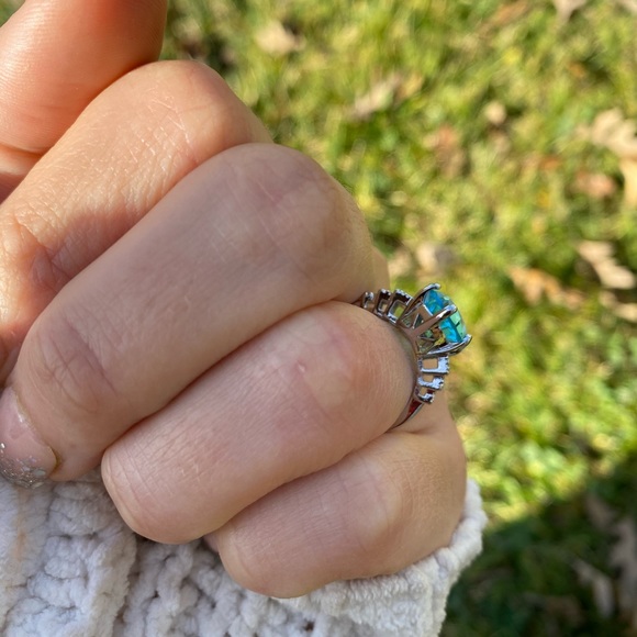 NEW 925 Sterling Silver Blue Stone Ring - Picture 9 of 13